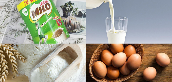 Nguyên liệu làm bánh milo chiên